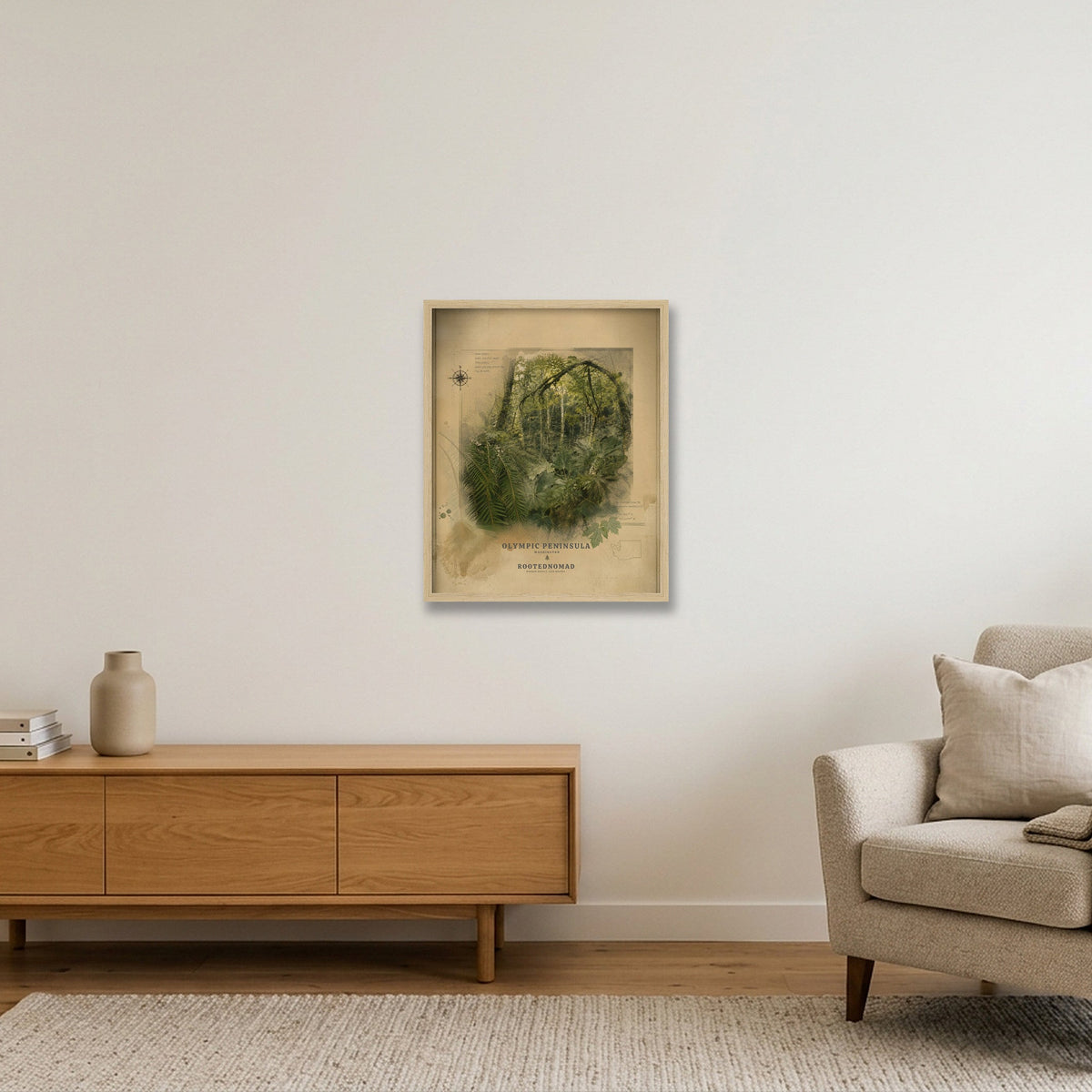 Olympic Peninsula Poster (32 x 40 in) — 40×50cm, 16×20" Oak Frame