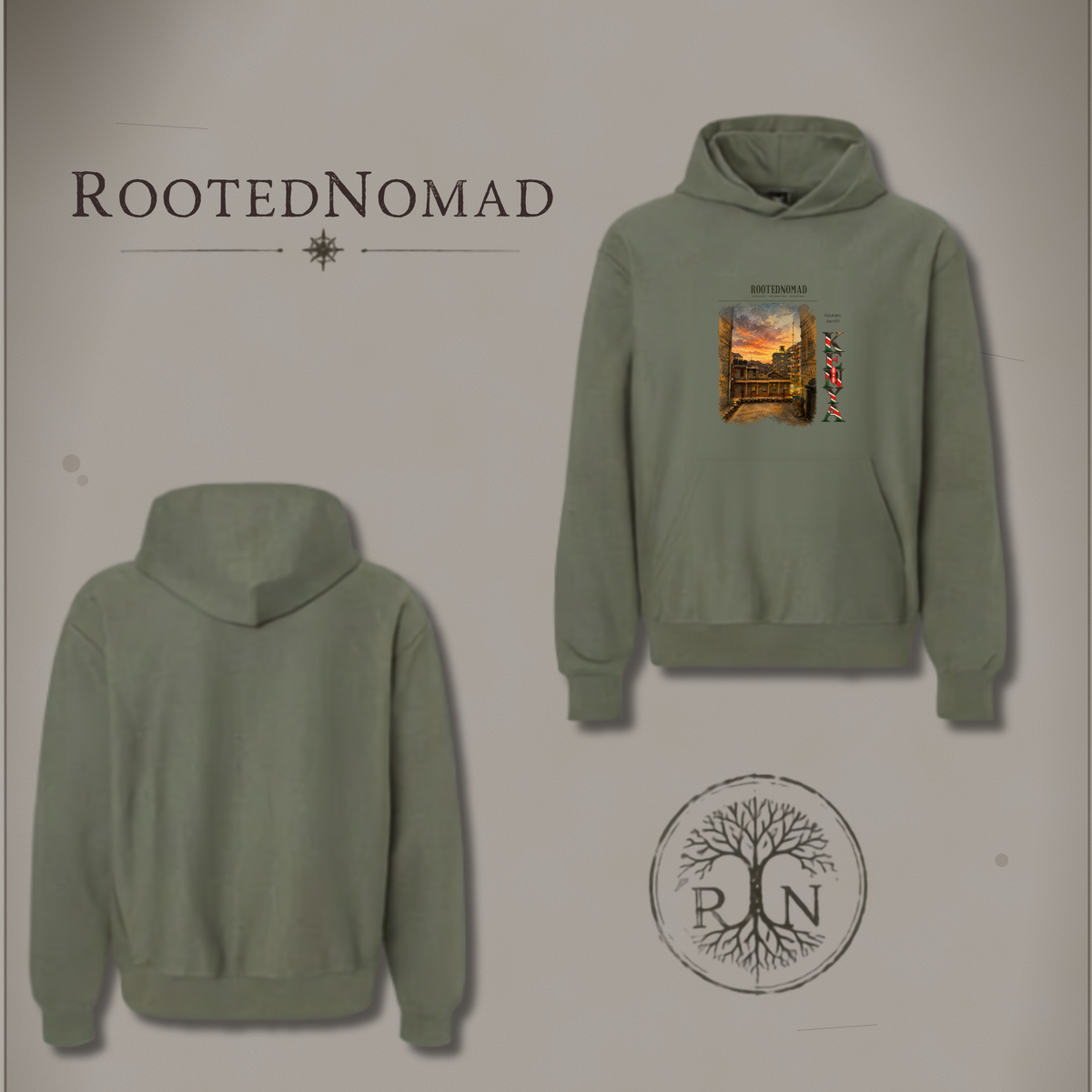 RootedNomad Nairobi Sunset Hoody