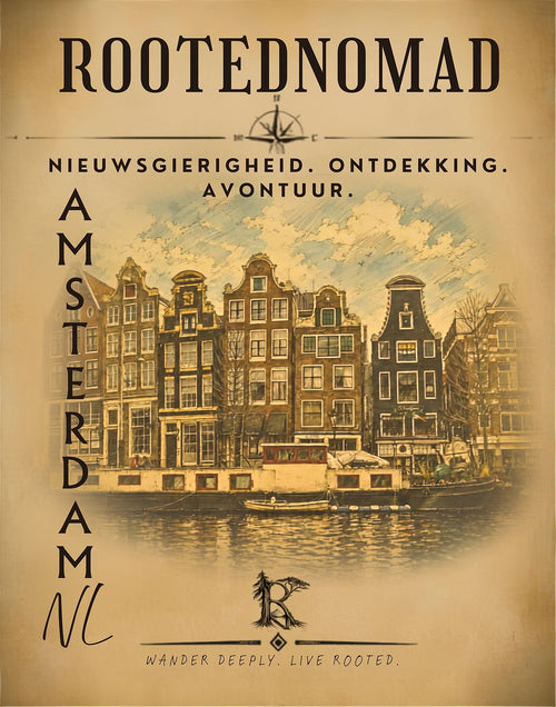 RootedNomad Amsterdamse Grachten Poster