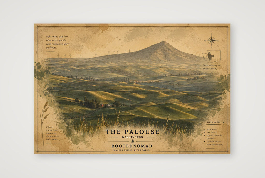 RootedNomad The Palouse (Washington State) Poster — 60×40cm, 24×16" Print only