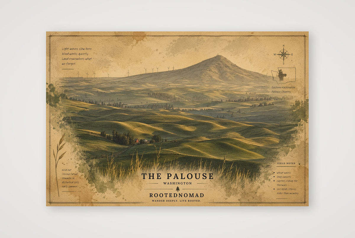 RootedNomad The Palouse (Washington State) Poster — 60×40cm, 24×16" Print only