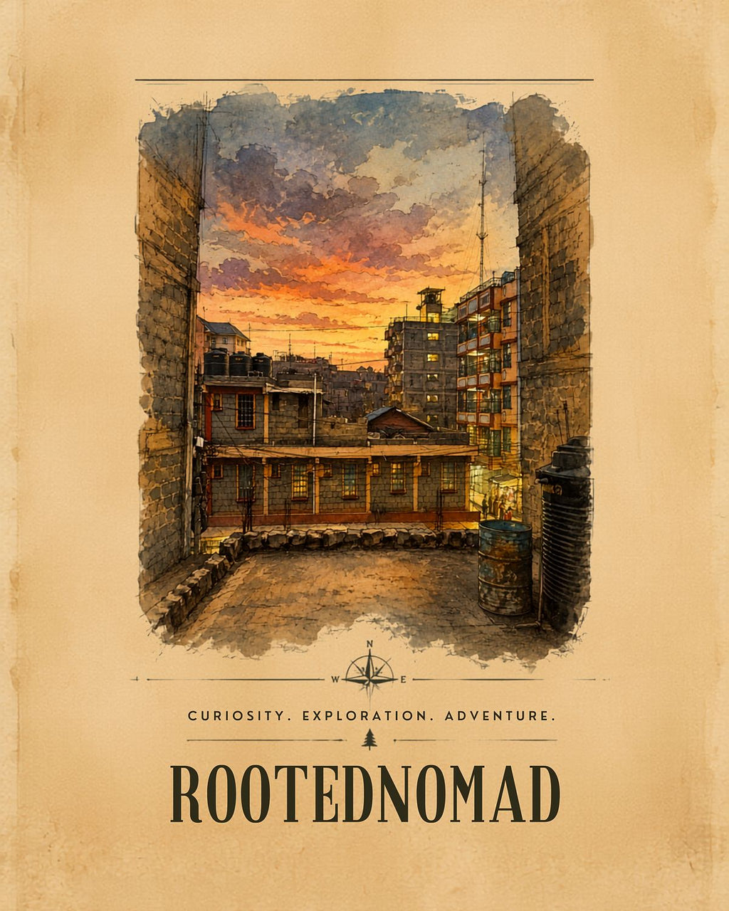 Limited Edition RootedNomad Kasarani Sunset Poster