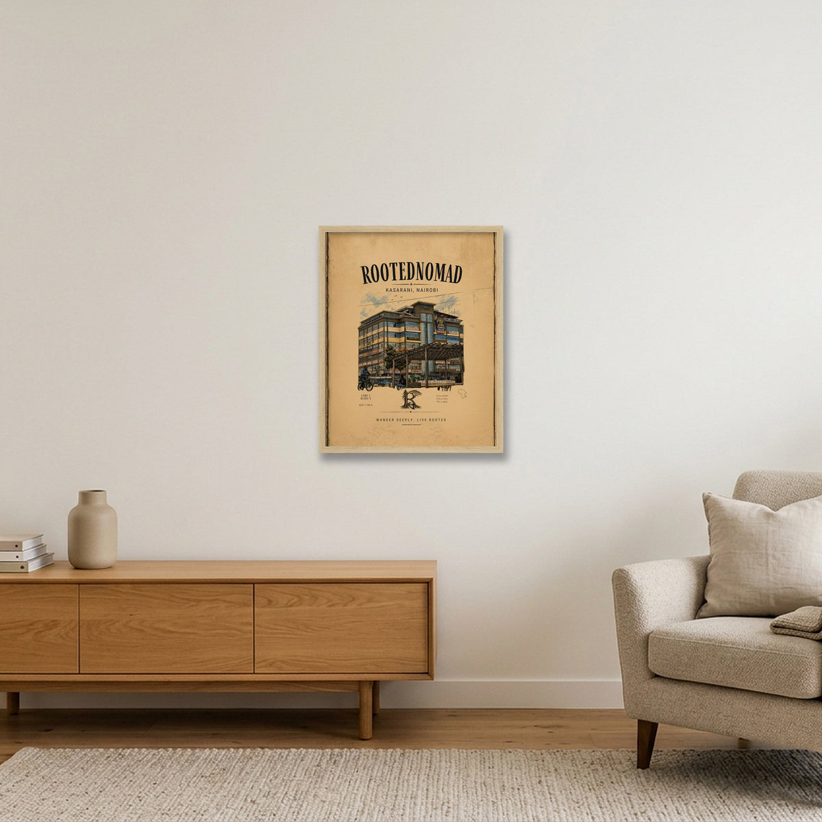 Kasarani Poster — 40×50cm, 16×20" Oak Frame